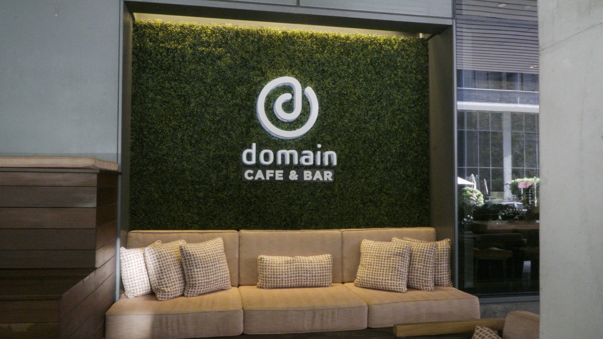 Domain Cafe & Bar — Interior Logo Sign